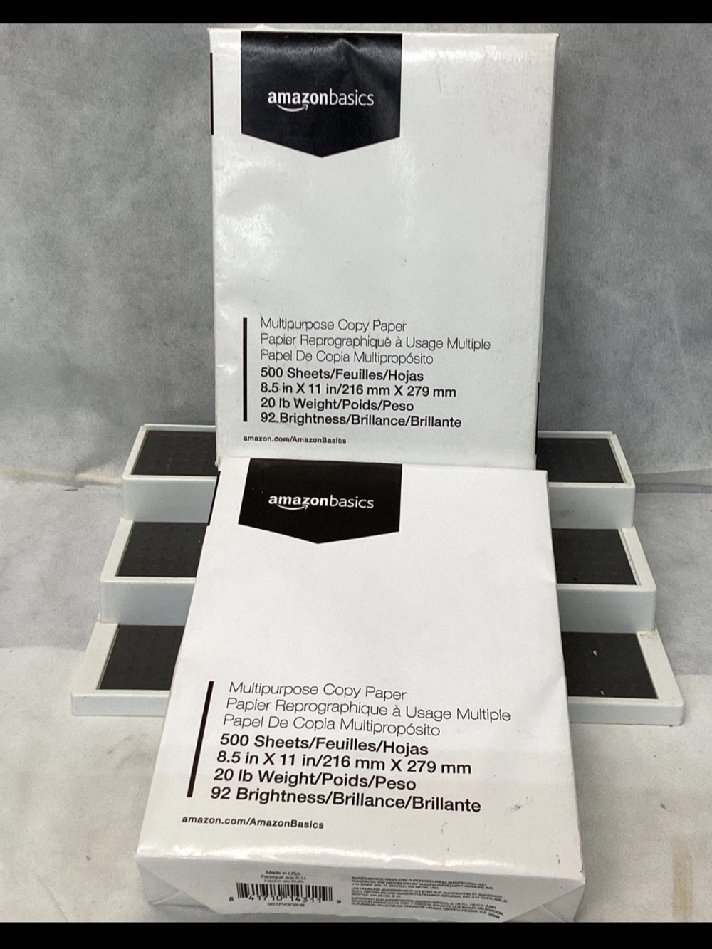 Amazon Basics Multipurpose Copy Paper, 8.5 x 11 Inch 20Lb Paper - 2 Reams 1000